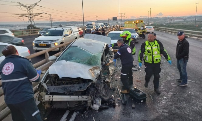 إصابات خطيرة ومتوسطة بحادث طرق قرب كفرقاسم
