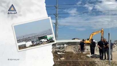 الجرافات الإسرائيلية تهدم مبنى قيد الإنشاء في قلنسوة