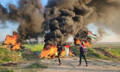 استمرارا التظاهرات شرق غزة ومسؤولون إسرائيليون يحذرون: البنى التحتية الدفاعية تضررت