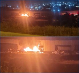 إسرائيليون يشعلون النار بشاحنات مساعدات كانت في طريقها إلى قطاع غزة
